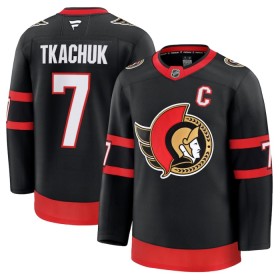 Ottawa Senators Dresy Fanatics Premium Brady Tkachuk 2024-25 Černá Domácí - Pánské